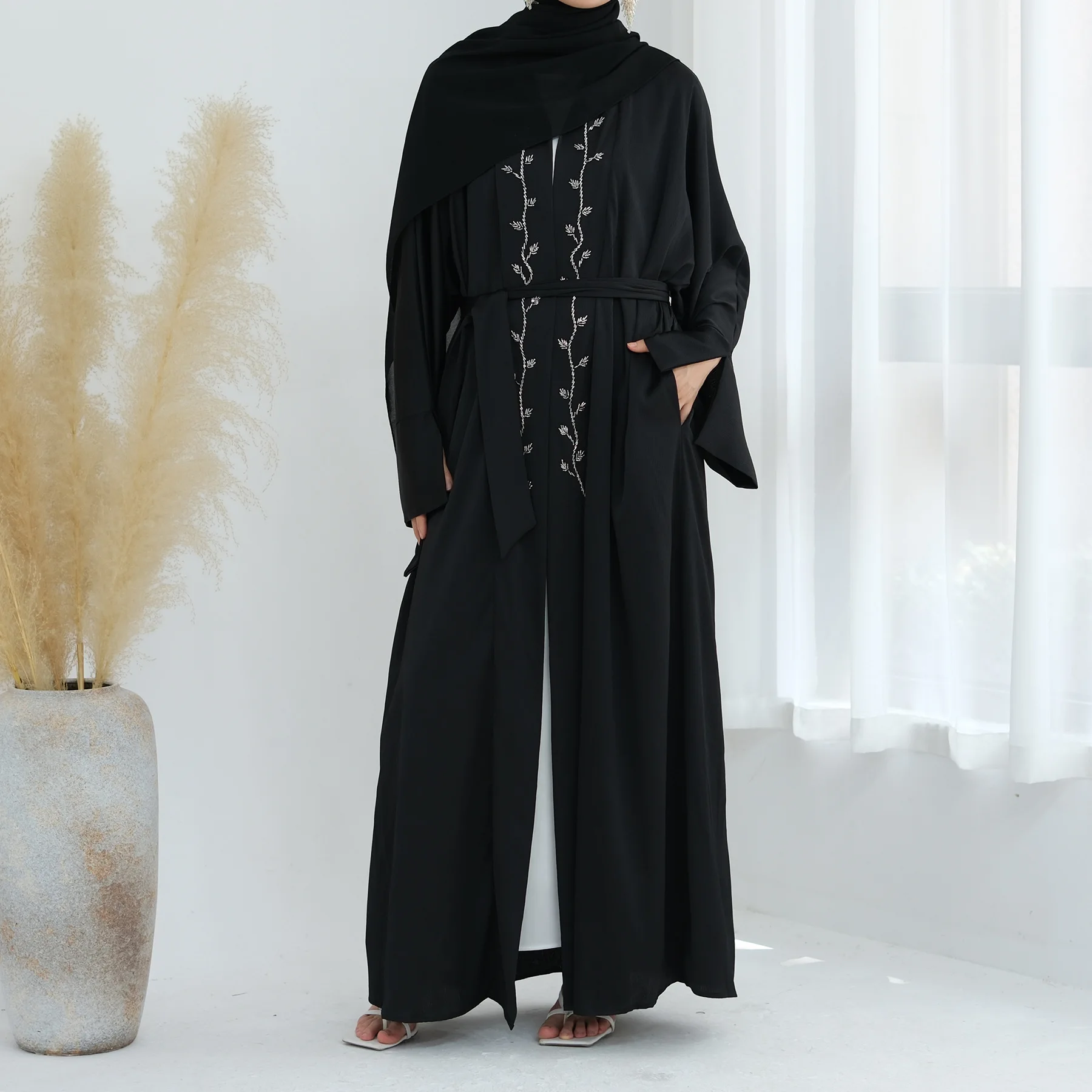 Muslim Kaftan Abayas Prayer Women Dress Open Kimono Cardigan Long Coat  Modest Islamic Clothing Dubai Saudi Robe Turkish Vestidos