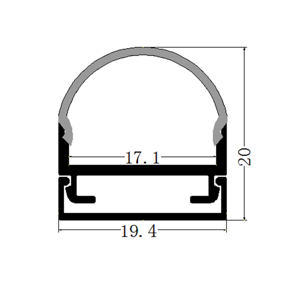 High Quality Linear Light Diffuser Cover Channel Edge Lit Led Profiles LED Aluminum Profile for LED Strip Light