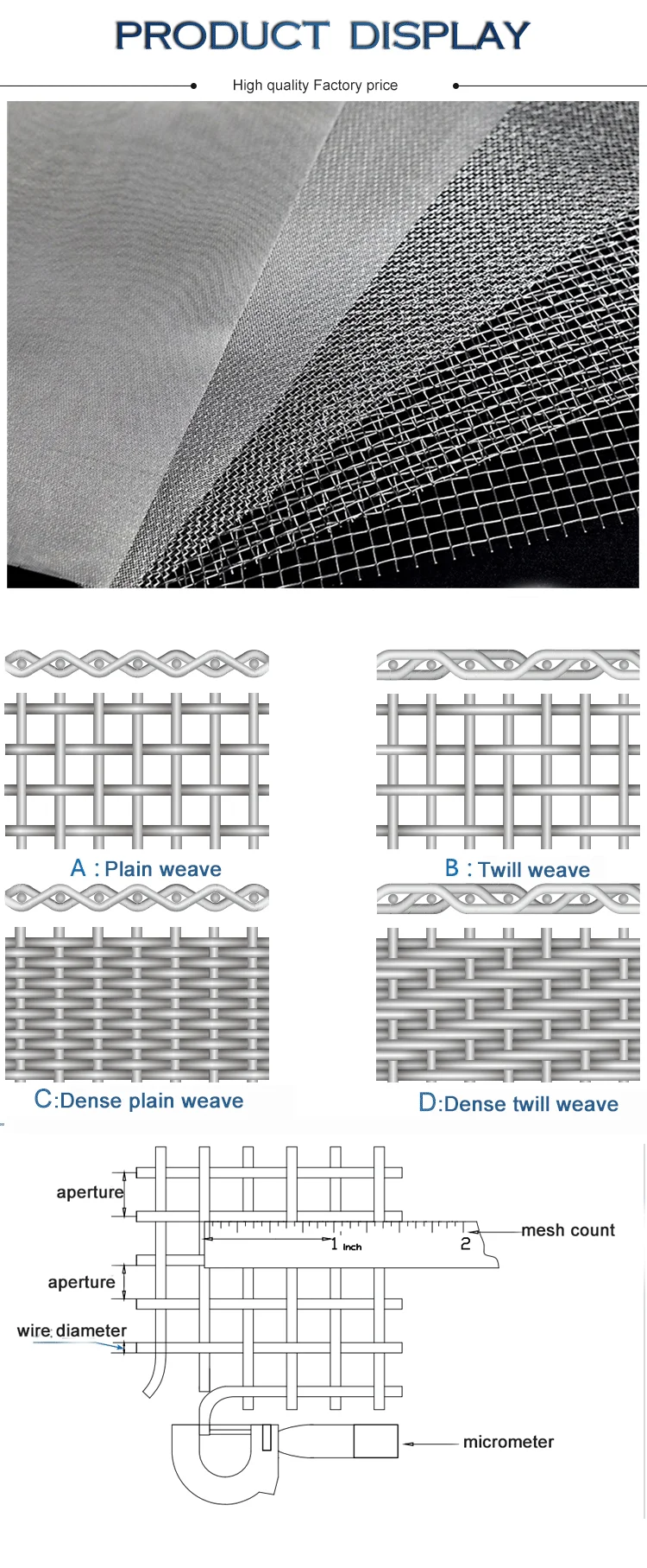 Miniarc Precise Mesh Stainless Steel Wire Mesh100 mesh Precise Fabricated Stainless Steel ...