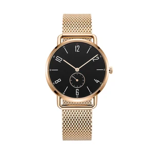 Luxury Fashion Ladies Watch Rose Gold Tone Quartz Stainless Steel 316L Case Leather Sapphire Crystal Water Resistant 2019 Analog