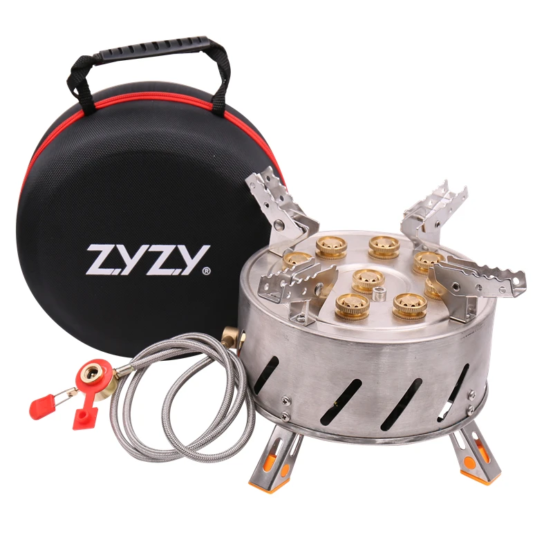 Zyzy Factory Direct Sales/nine Star Nine Head Outdoor Stove 9 Core Camping  Stove Volcano Furnace - Buy Mini Portable Self-driving Outdoor Stove Gas