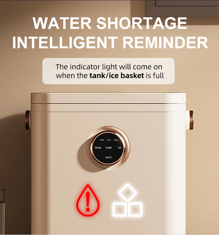 Automatic Countertop Nugget Ice Making Machine Portable Mini Ice Cube