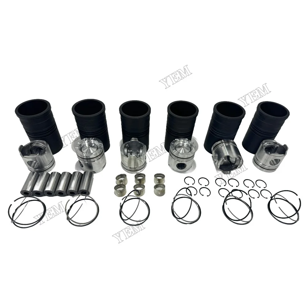 Cylinder Liner Kit Fit for Mitsubishi S6A3 Engine
