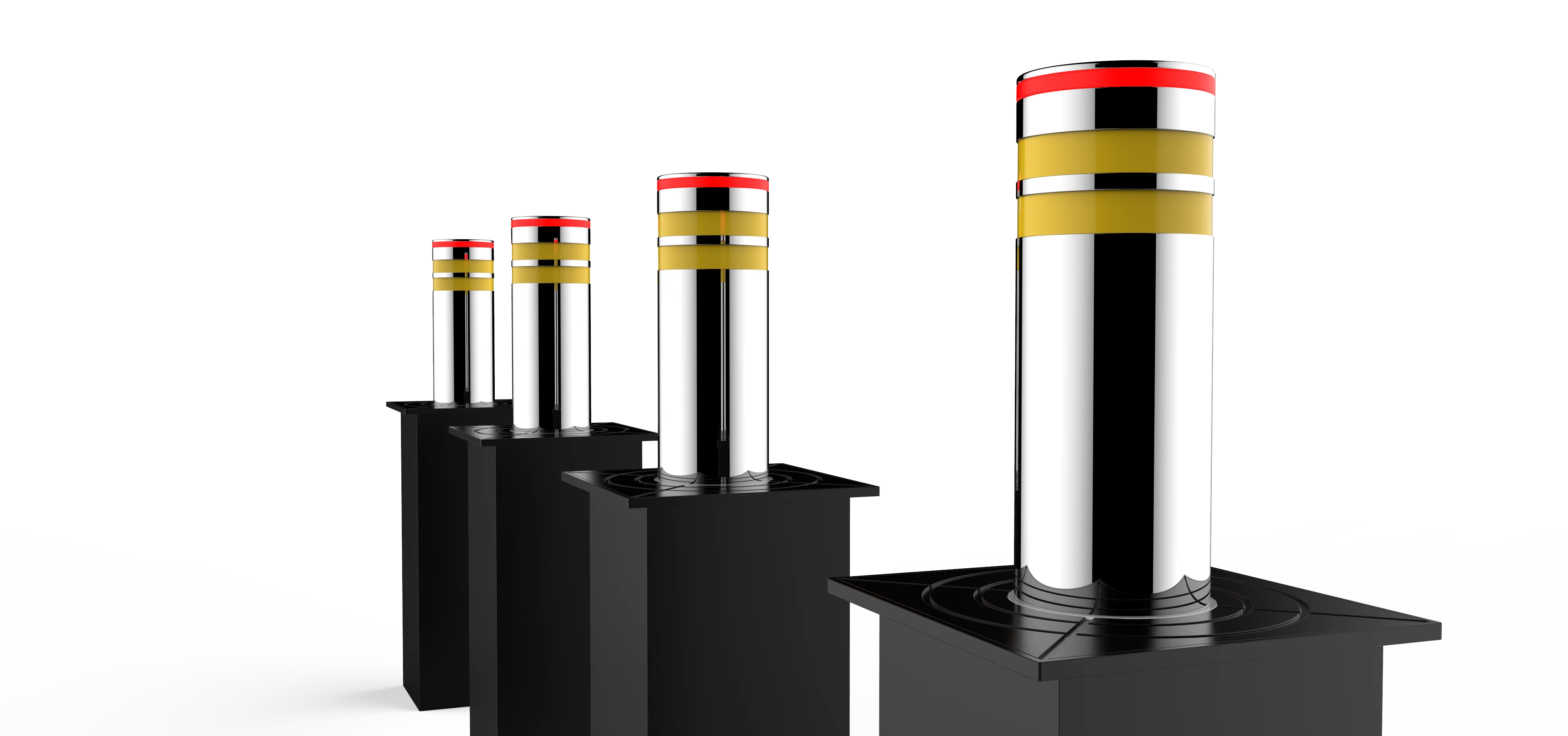 Outdoor Road Safety Bollards And Street Barriers Automatic Retractable