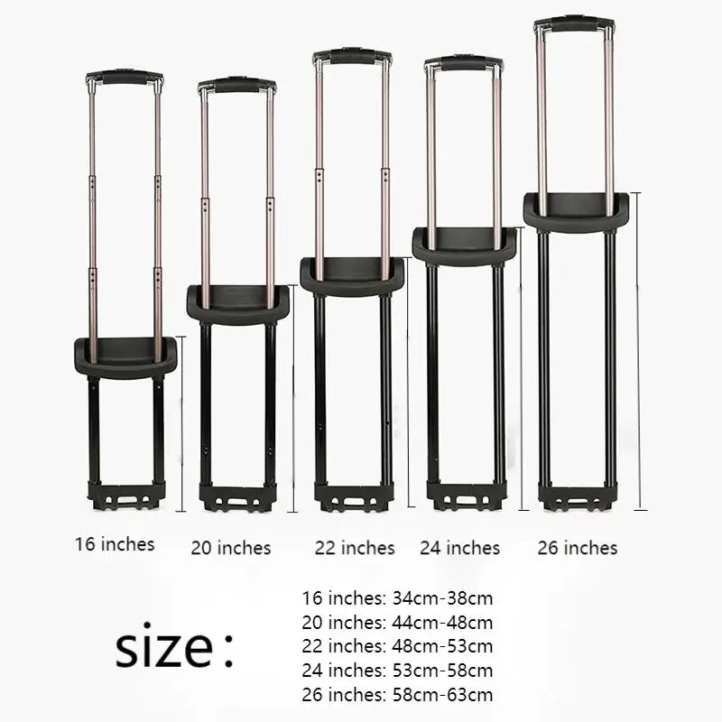Extensible Big Tube Telescopic Metal Trolley Handle Spare Parts for Luggage Telescopic Trolley Pull Handle Wheels Trolley Handle