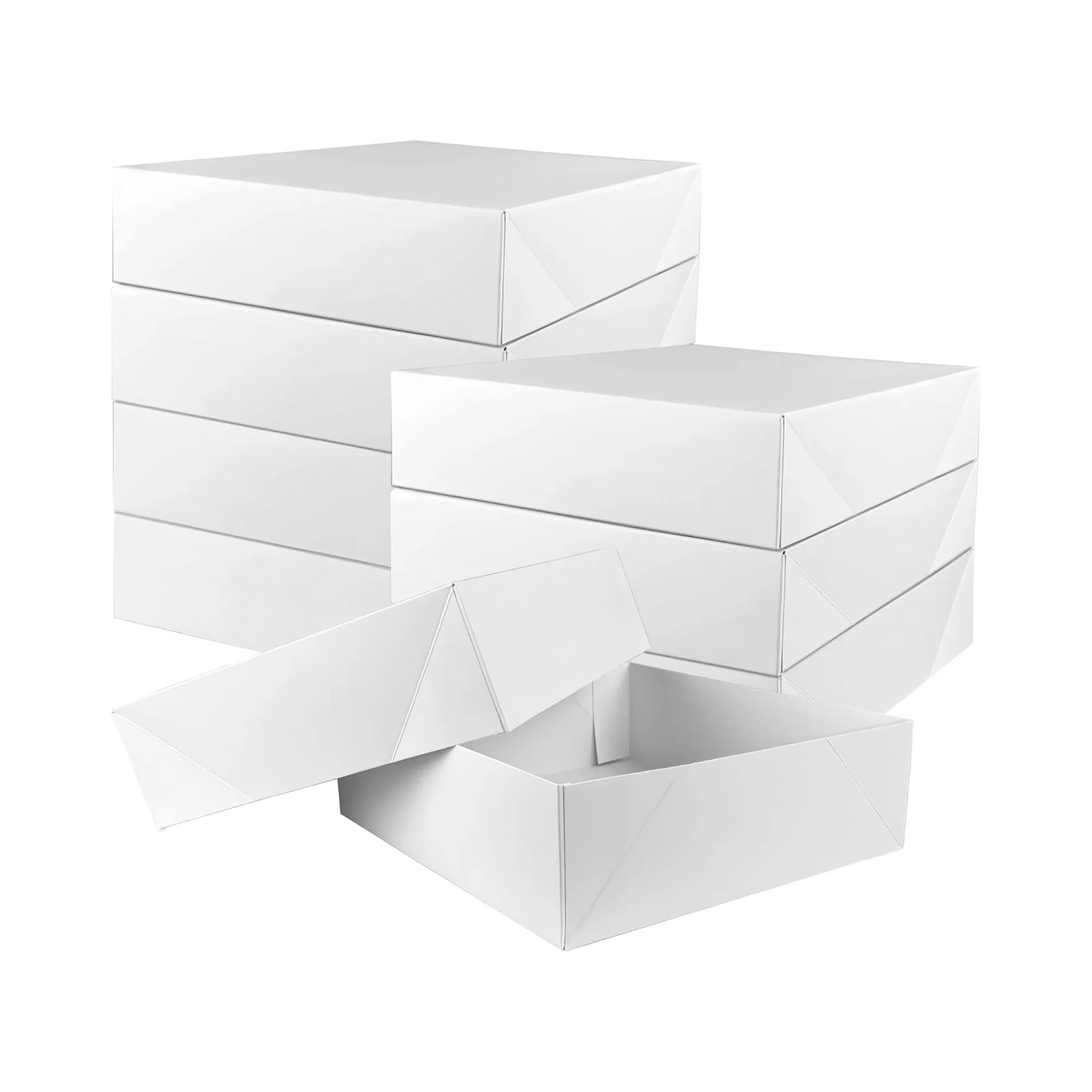 Recyclable Kraft Rigid Gift Lids Customizable Holiday Shipping Recycled Materials Four-Color Printing Die Cuts