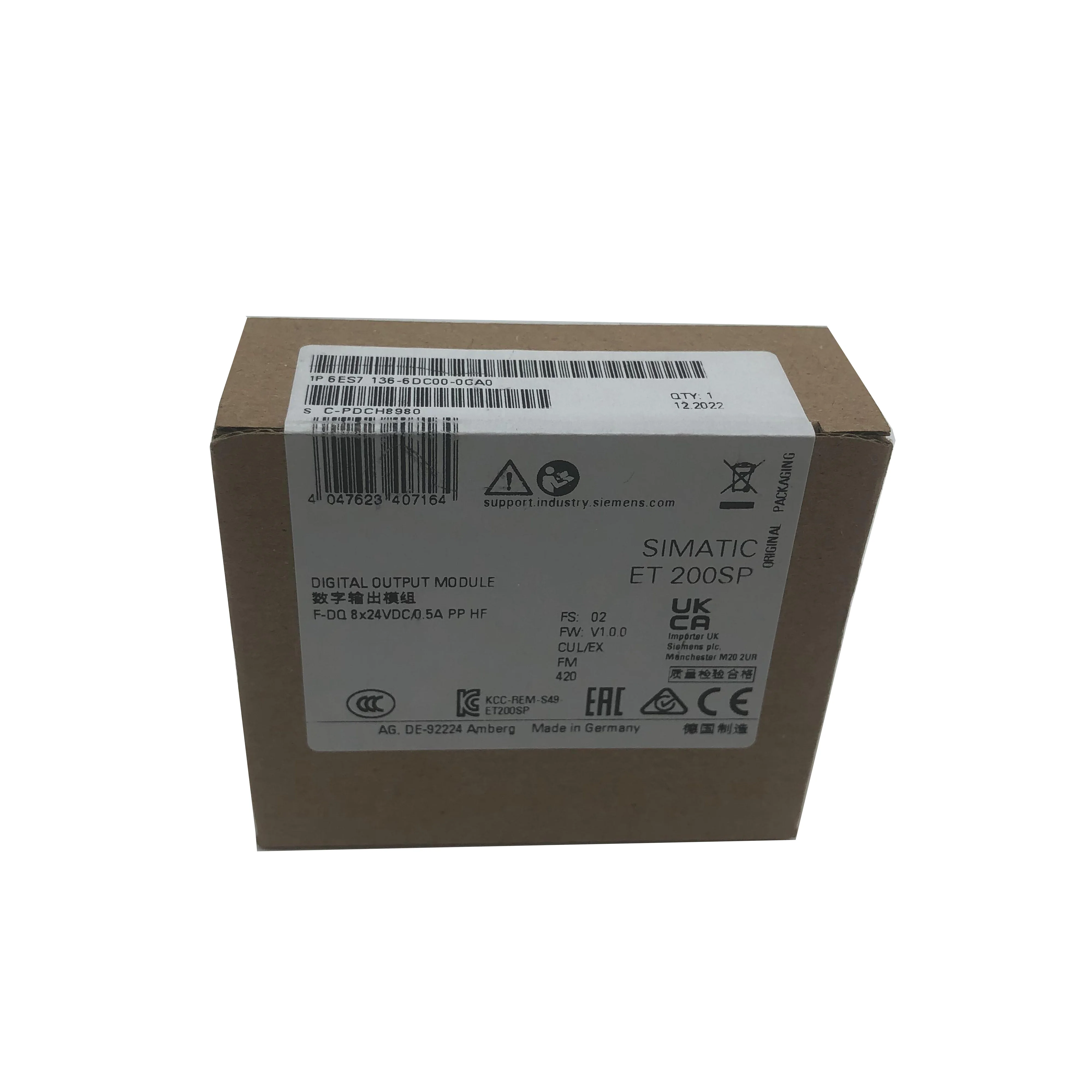 new original 6es7 136 6dc00 0ca0 6es7136 6dc00 0ca0 digital electronic module for siemens simatic et200sp series designed for safety related applications with fail safe digital input high safety level and reliable signal detection -3