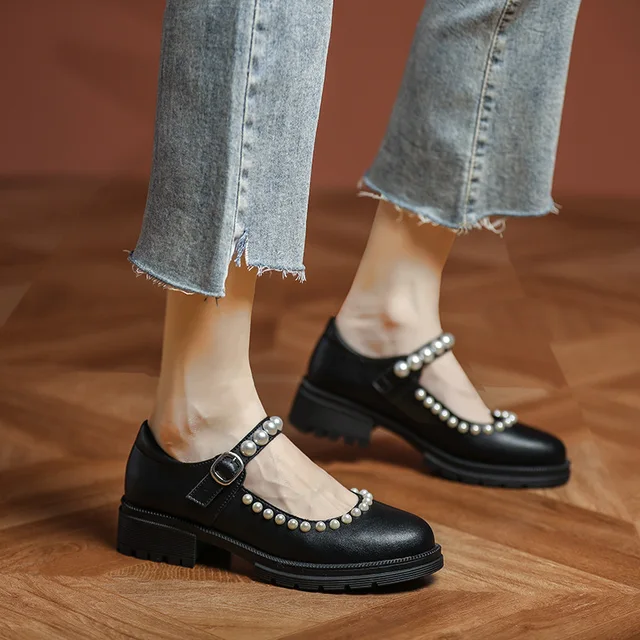 sh11316a Genuine Leather Mary Jane Shoes Women Japanese Style Vintage Soft Girls Platform College Student Shoes - Image 6