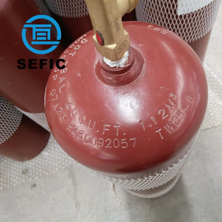 DOT8AL-B40 Acetylene Cylinder - 40cuft, 250psi, Asbestos-free
