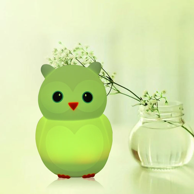 Oem Cute Owl Lamp Led Night Light Kids Desk Bedroom Sleep Veilleuse 3d ...