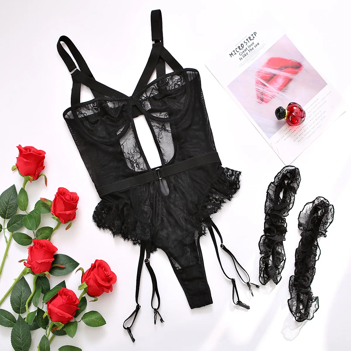 2023 In Stock Valentine's Day Gift Women's Lingerie Sexy Underwear Set ...
