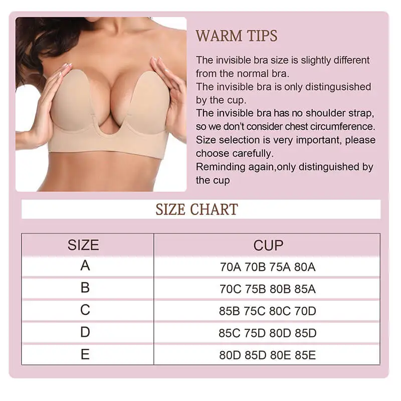 Strapless Push Up Silicone Bra: Invisible, Reusable, and Adhesive