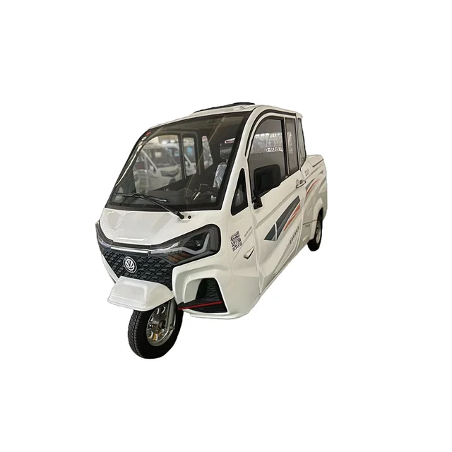 Recycle Three Wheels Passenger And Cargo Tricycle Electric Closed Tricycle