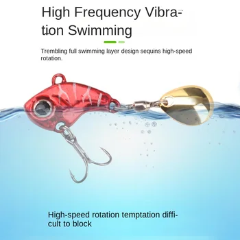 New Luya Bait Fast Spinning Small Whirlwind Vibration VIB Iron Plate Metal Sequin Sea Fishing Fresh Water Printed Artificial – Metal Jig – view 4