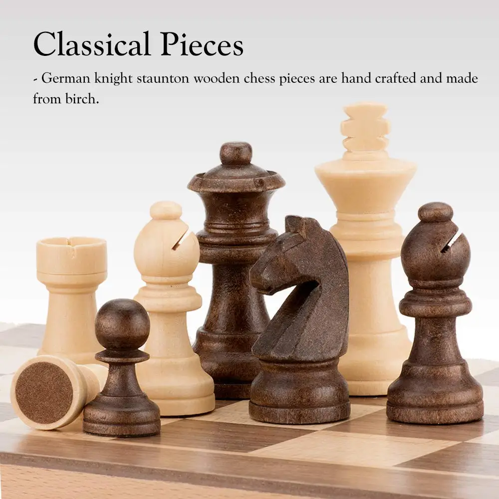 Chess Pieces: German Knight, Staunton, Wood