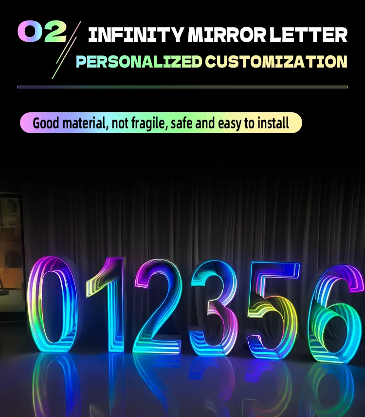 3d Holographic Display Infinity Led Mirror Wall Decorate For Pub And