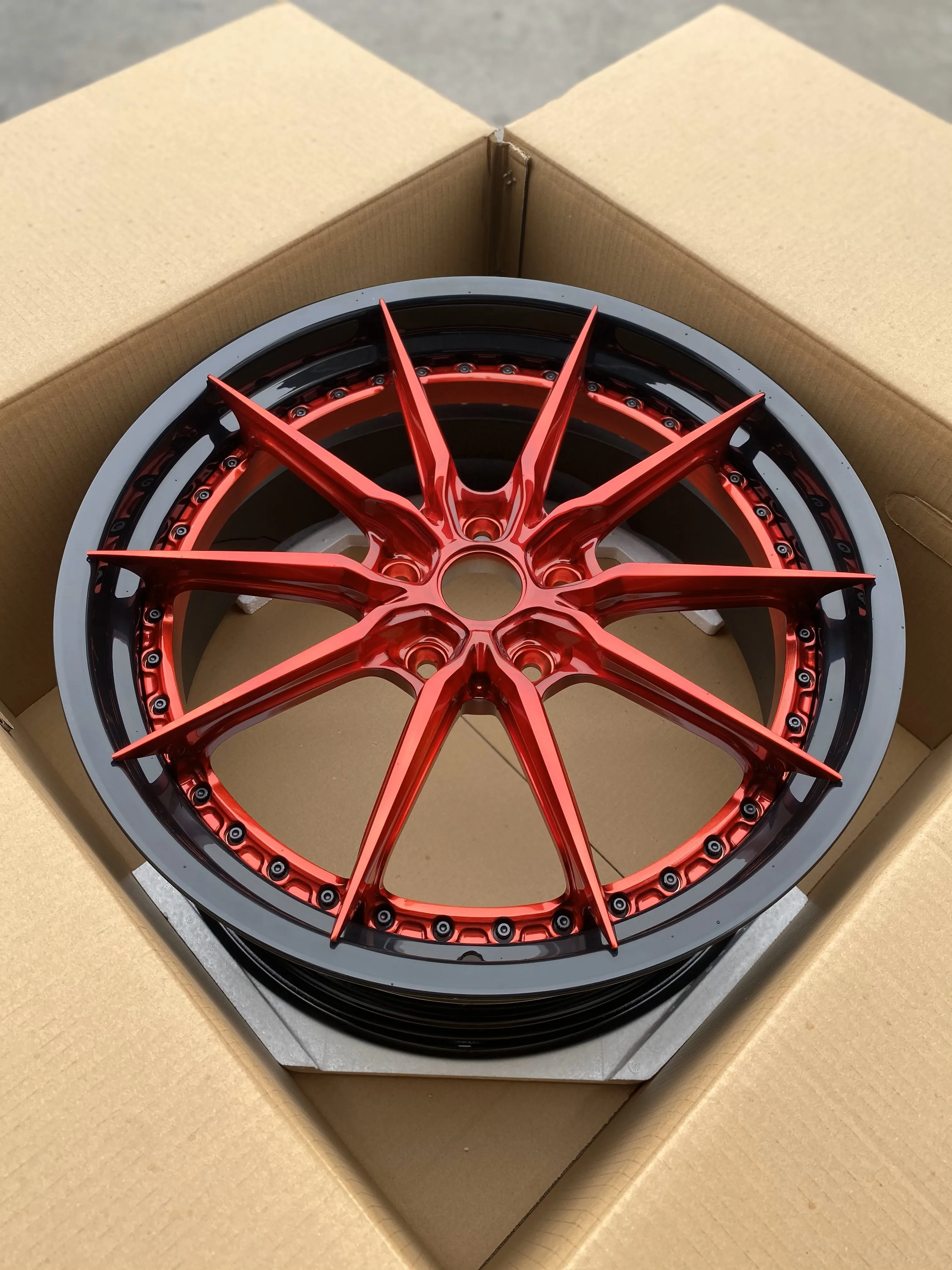 2 piece shiny custom aluminum alloy forged wheels 16 17 18 19 20 21 22 23 24 inch 5x112 5x114.3 5x120 rim hub