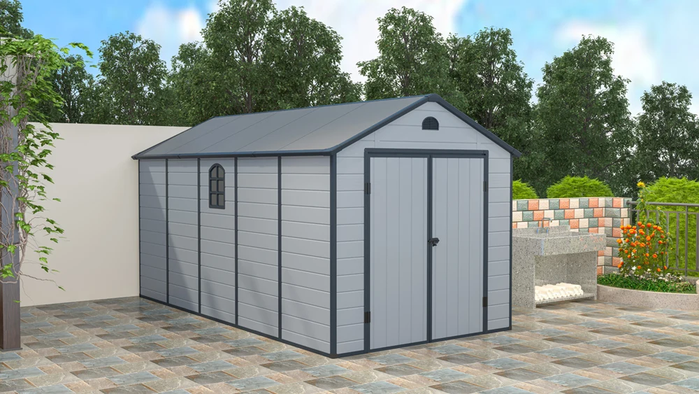 Popular Large Outdoor Plastic Shed 8x15 Resin Garden Storage Organizer