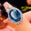 open size Platinum Blue pointed finger