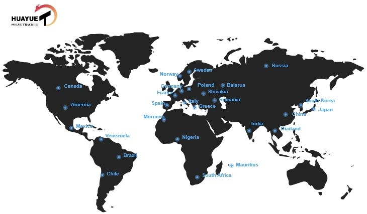 Huayue solar tracker-66kw HYP-2-120PV-78-IR-M-3SD tracker solaire tracker solaire automatique tracker plat à axe unique