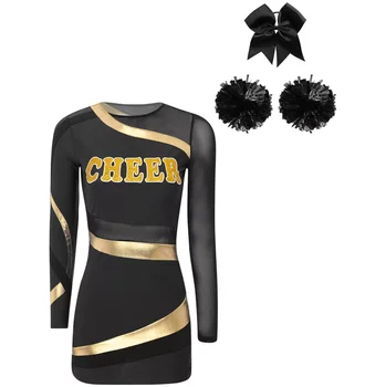 Girls Children's Stage Performance Wear Uniform Cheerleading Sets for Youth Use