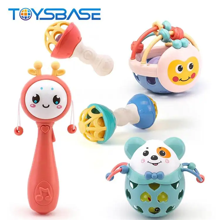 Оптовая продажа, Прорезыватель для зубов и набор из мягкой резины, детские погремушки, музыкальные игрушки, детские погремушки