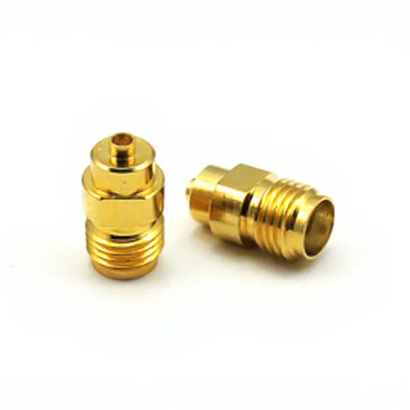 RF for to MCX Adapter Brass Gold Plated 50 Ohm Male to Female Connector
