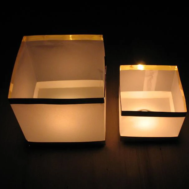 Hot Sale Square Biodegradable Paper Floating Lighted Wishing Water