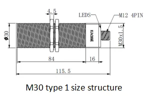 Cảm biến mực nước siêu âm KUS3000 M30-Type1 để đo khoảng cách và mức