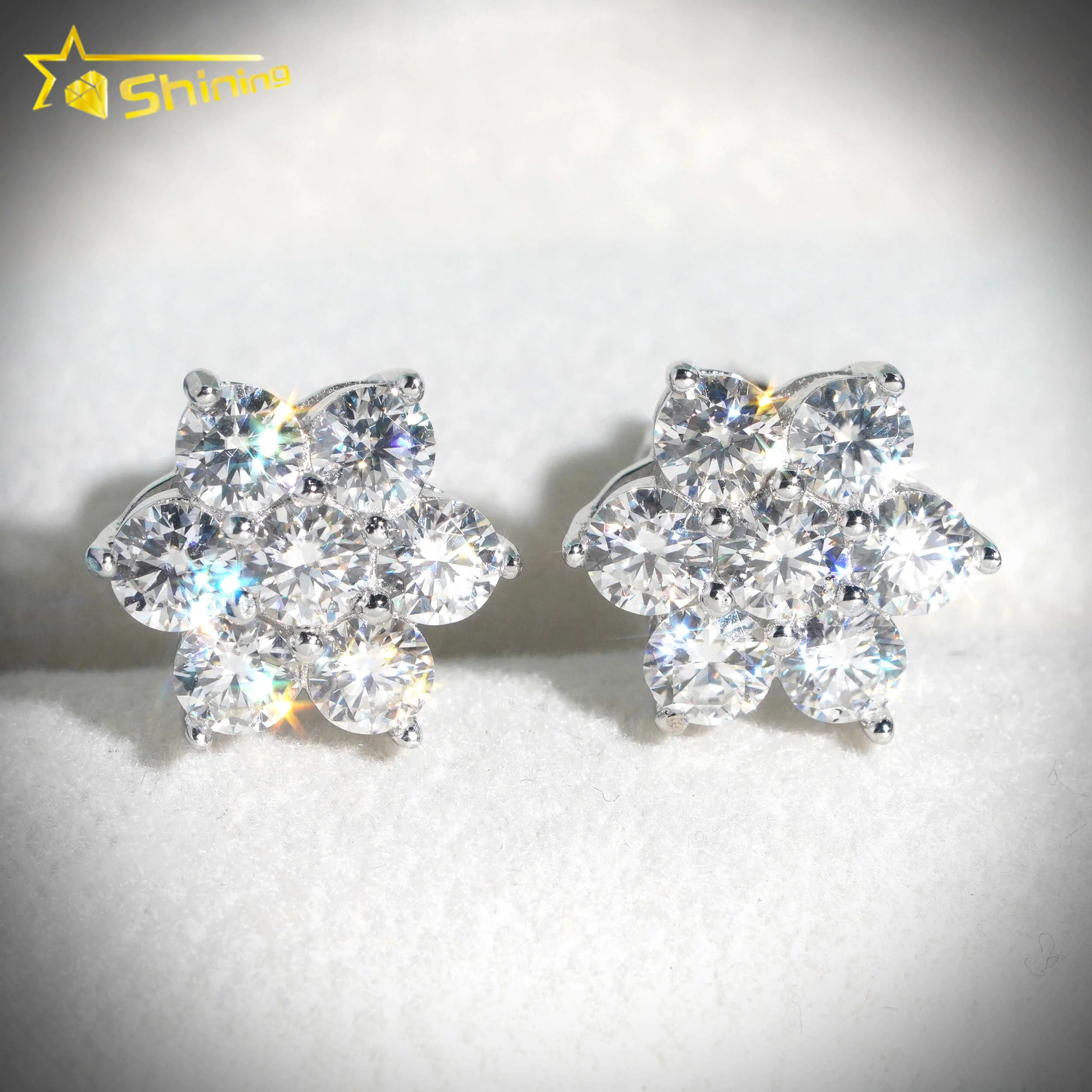 Trendy Fashion Top Quality Hip Hop Iced 10k Gold Lab Grown Diamond