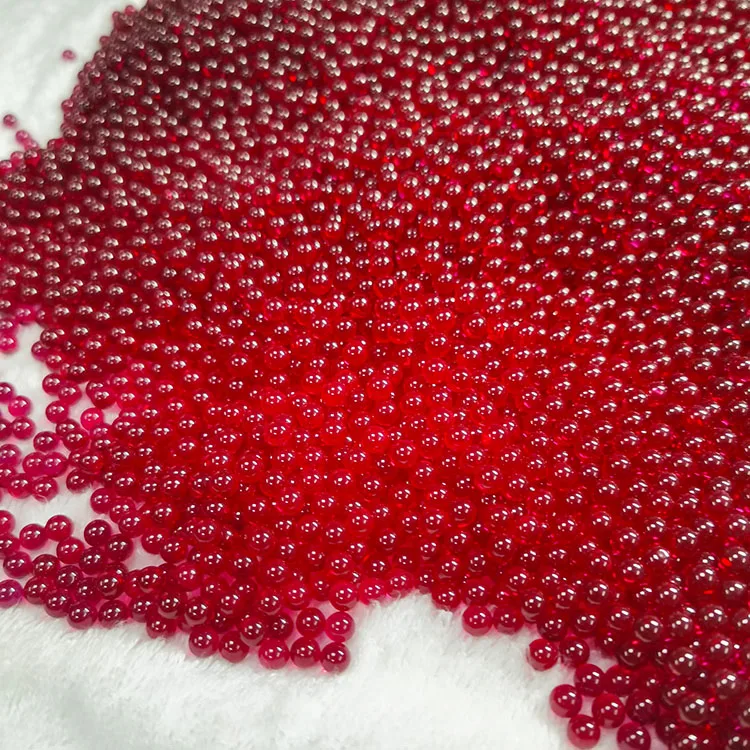 High Quality Ruby Corundum Stone Ball Price Per Piece Synthetic Ruby Corundum Round Beads