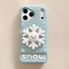 Silicone smiley snowflake retractable stand