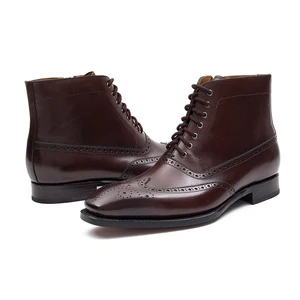 Classic Sales Goodyear Welted Wear-Resistant Italian Shoes Pure Leather Casual Boots Dress Shoes for Men New Styles