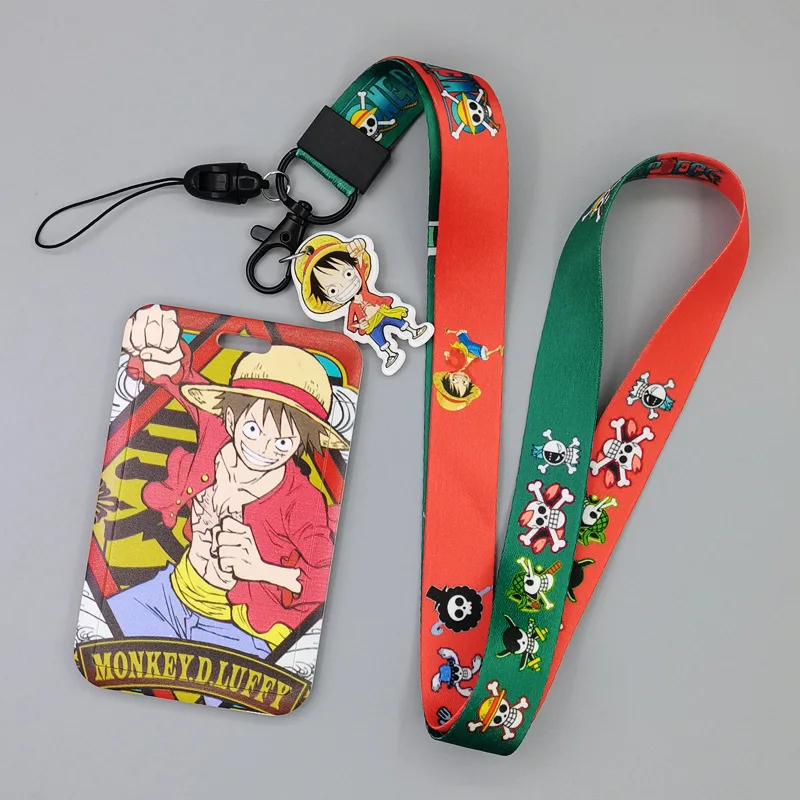 Hot sale one piece lanyards custom print long polyester anime lanyard with id card badge holder manufacture