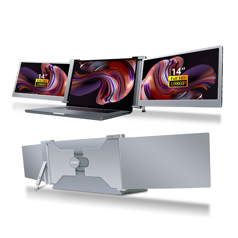 【新品】FOPO 15インチトリプルポータブルモニター／FHD 1080P 14 