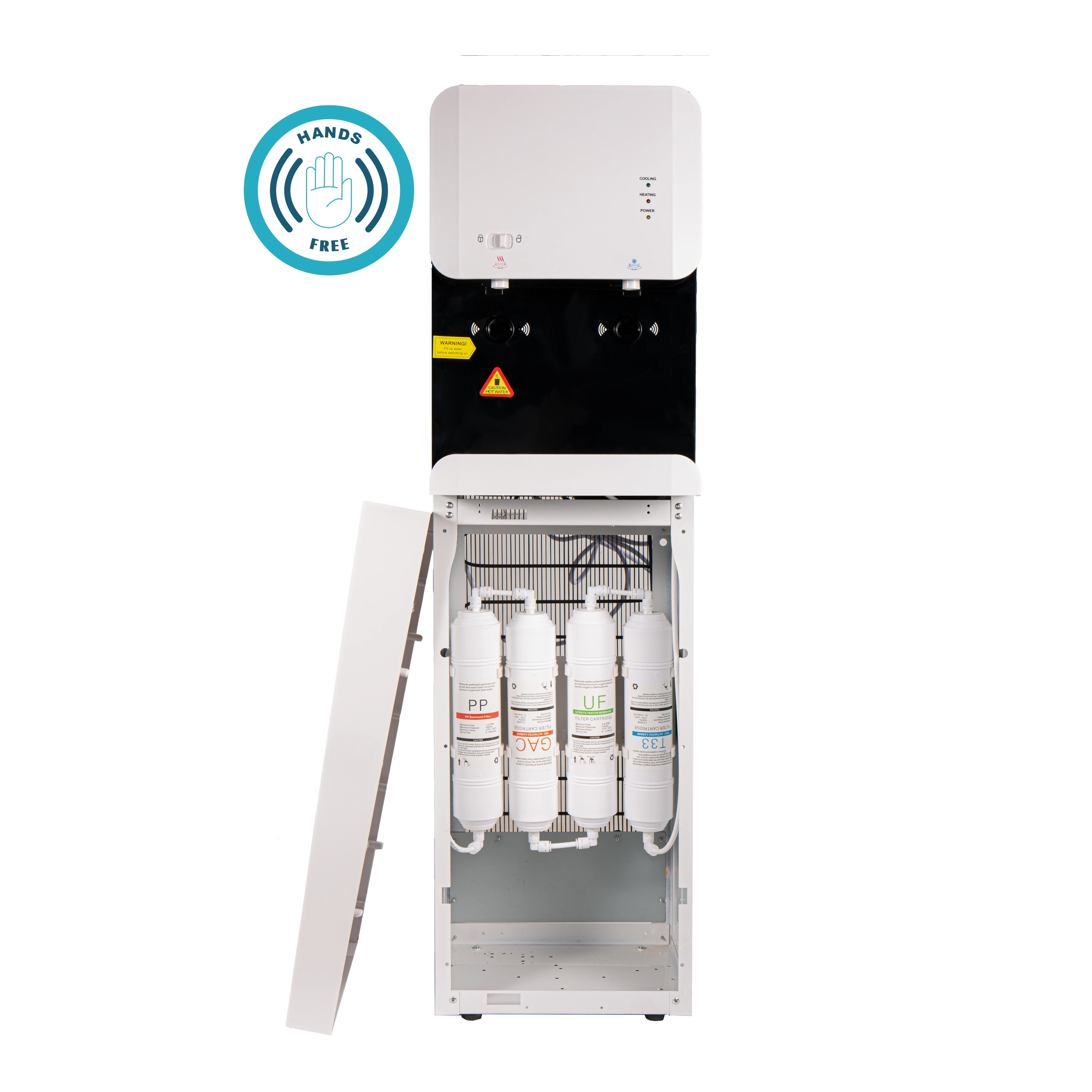 Sensor quente e frio inteligente torneiras dispensador de água permanente de tubulação sem toque com sistema de 4 filtros