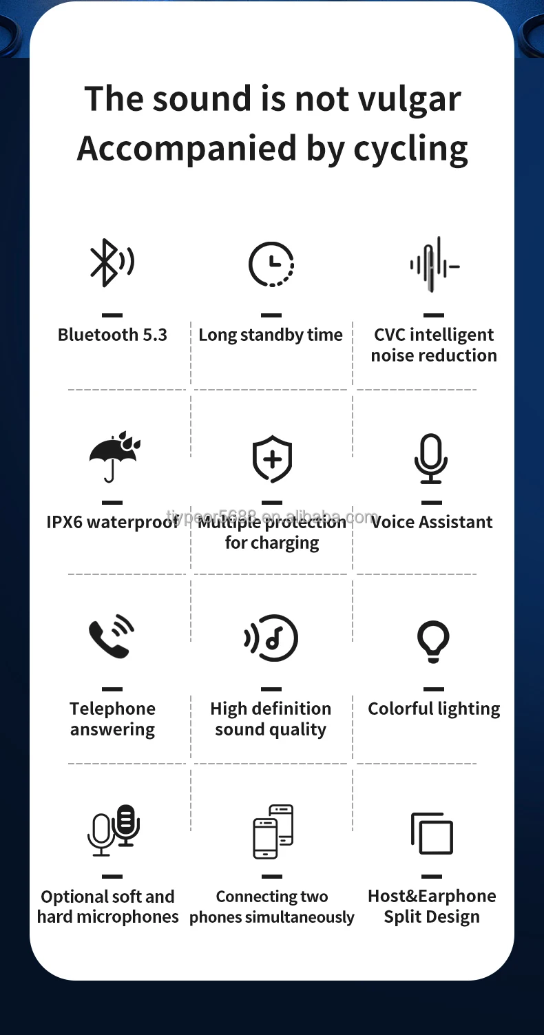 product tiypeor motorbike helmet wireless headphone earphones helmet motorcycle waterproof headset speaker with hd microphone-2