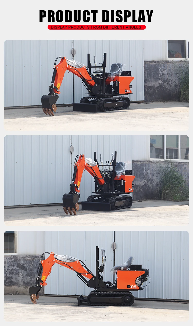 product chinese backhoe excavator 08t smallest minidigger household 08 ton micro mini crawler excavator with attachments-55