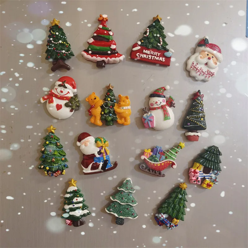 New Year Christmas old man first refrigerator sticker cross-border gift creative magnetic sticker three-dimensional window factory