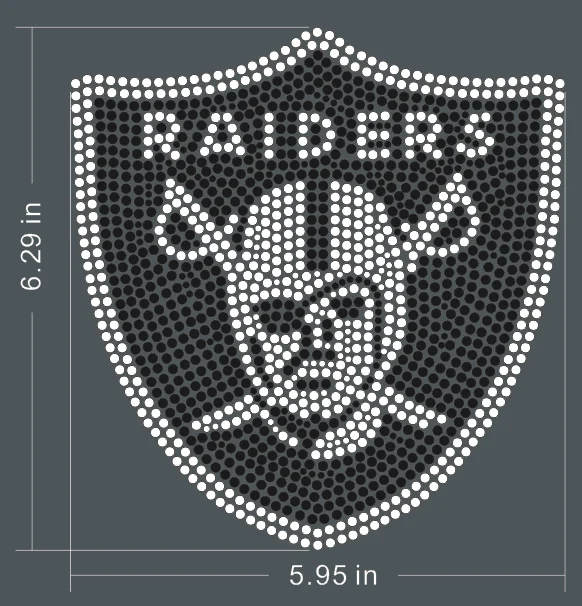 Source Sports Team Oakland Raiders rhinestone heat transfer iron