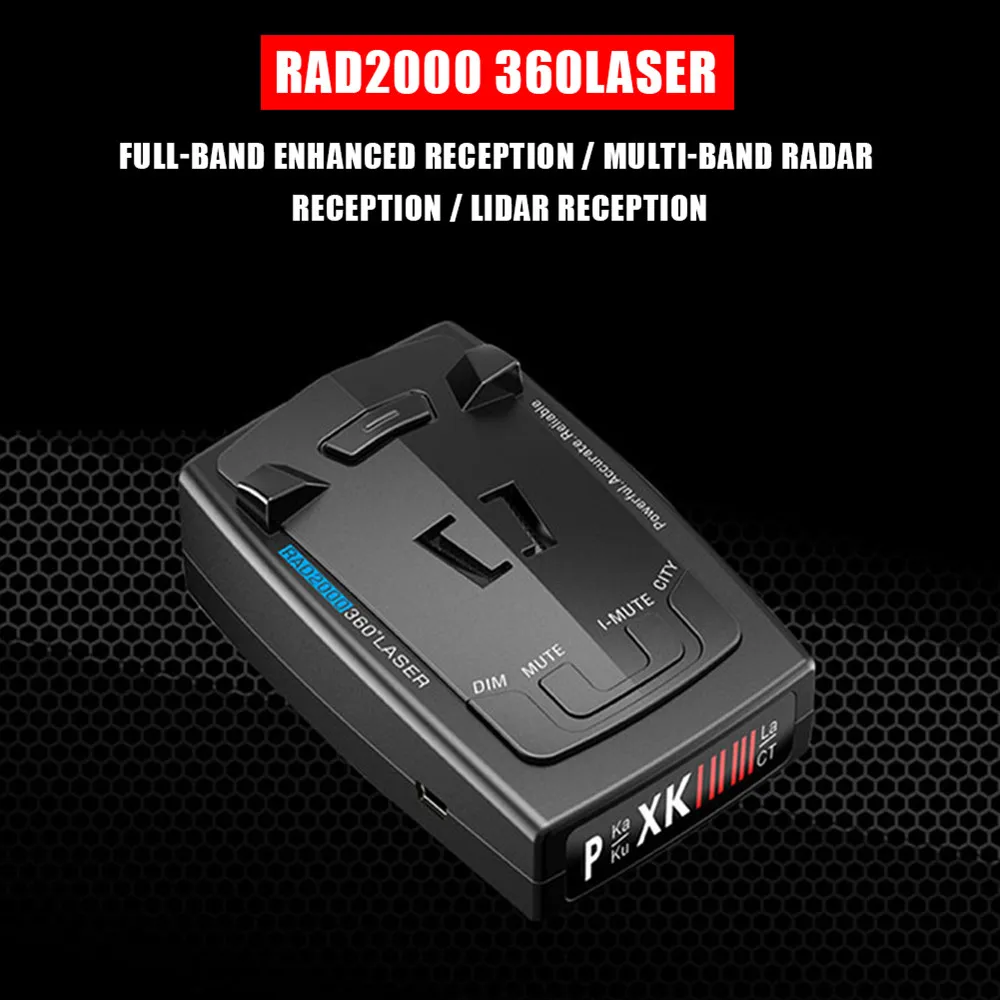 Factory Price RAD2000 Band Anti Radar for Car Full-Band Auto 360 Laser Radar Detector Alert K X Ka Band Anti Radar for Car