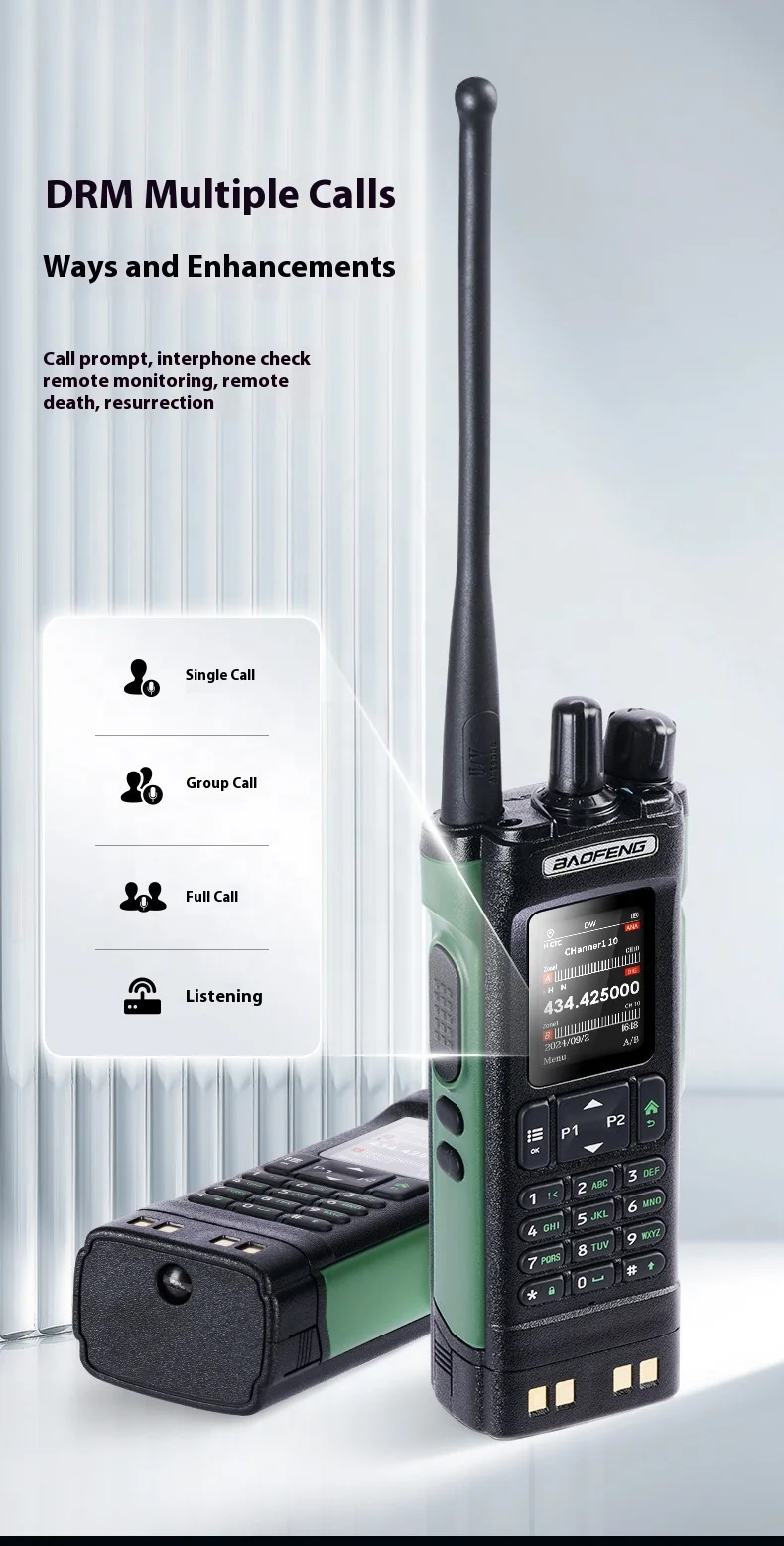 Walkie-talkie UV-5RH MAX 10W Con GPS E Multi-banda – Portata Fino A 15 Km