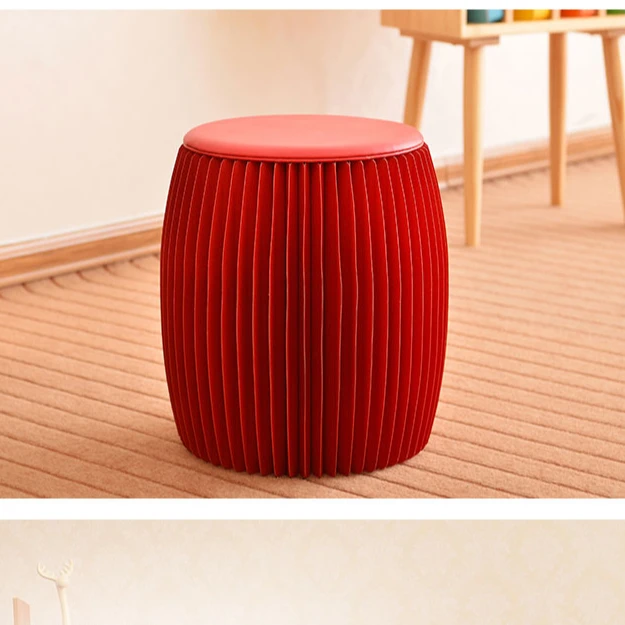 Hot Selling Fashion folding paper stool easy to carry paper green furniture cushion