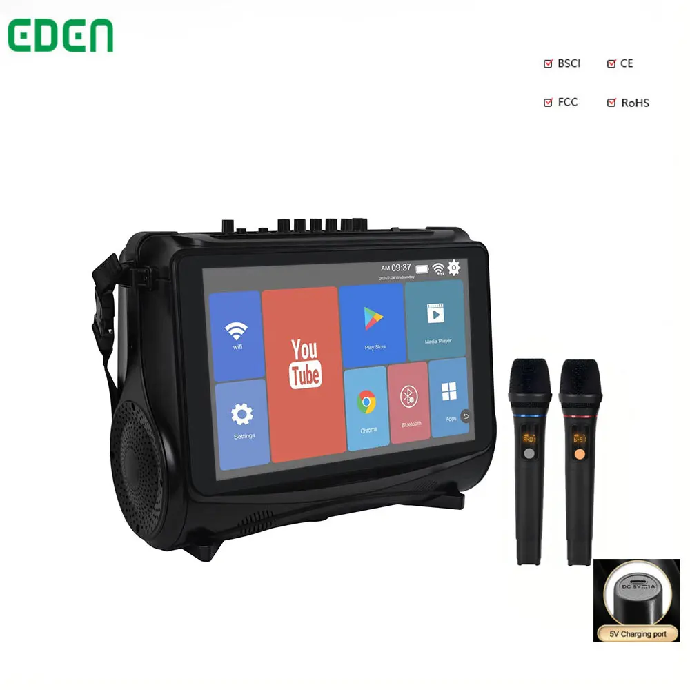 15.4 Inch Touch Screen Wifi bluetooth Speaker Youtube Mp3 Player Dj Audio Outdoor Battery Karaoke Machine Speaker