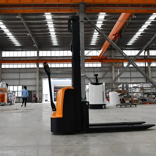 Electric Pallet Stacker Lifting Walking Type New Condition Hand Power Type  Forklifts Pallet Jacks