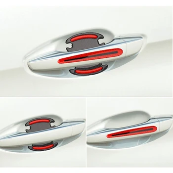 Reflective car door handle warning signs, high quality vinyl stickers for all models of cars