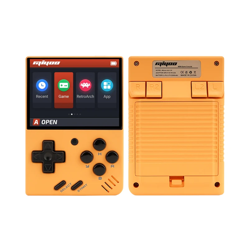 Console Portable Miyoo Mini Plus – 64 Go, 20 000+ Jeux Rétro, écran IPS 3,5 Pouces, Wi-Fi Et étui Inclus