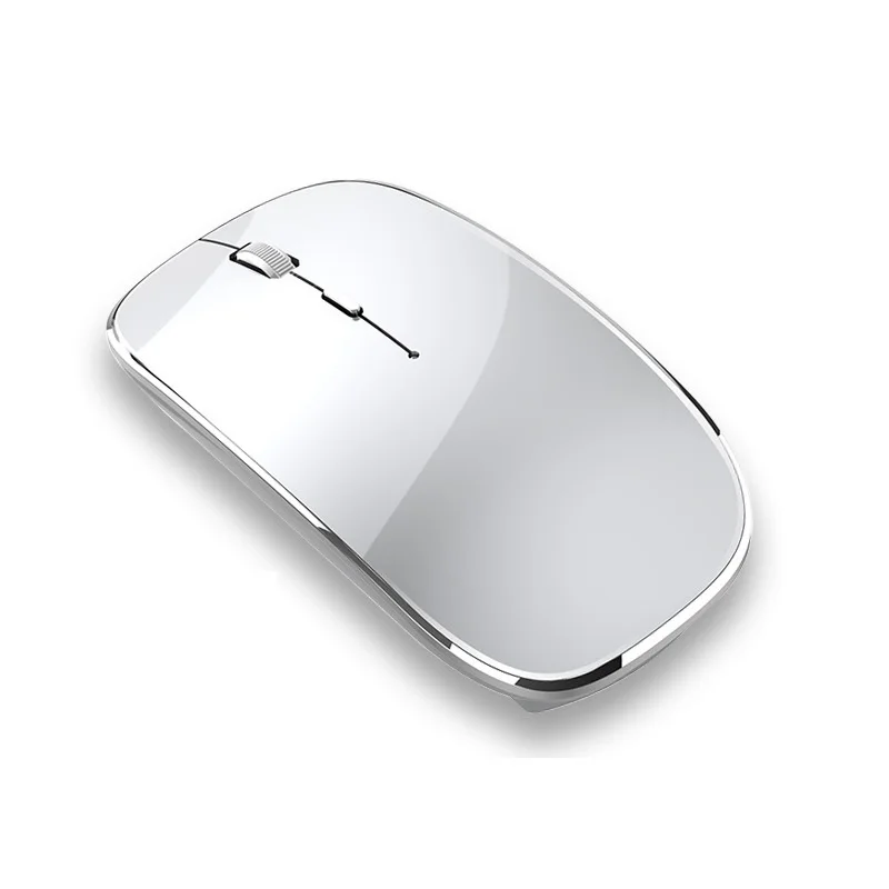 Custom Silent Type C Rechargeable Aluminium Metal Roller Slim Wireless Mouse for Macbook iPad Windows Android