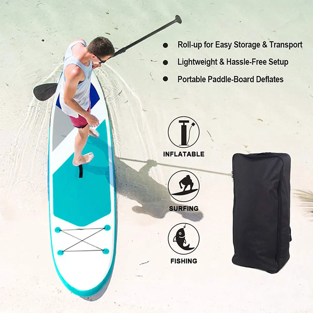 10'/10'6''/11' Soft Surfboard 4''/6'' Thick Paddleboard Stand Up Paddle