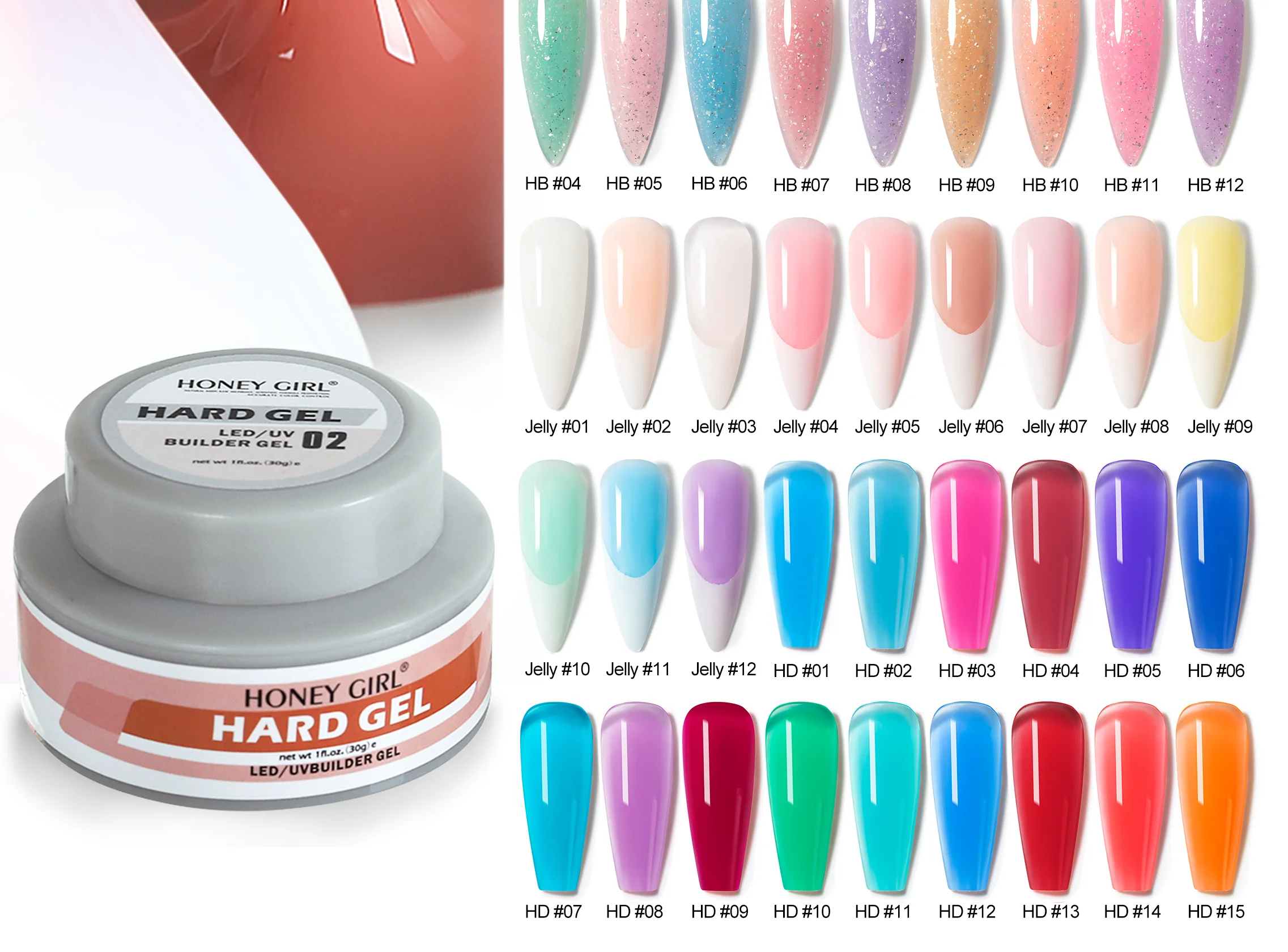 HONEYGIRL salon professional gel for nail extension thick gel jelly free sample manufacture